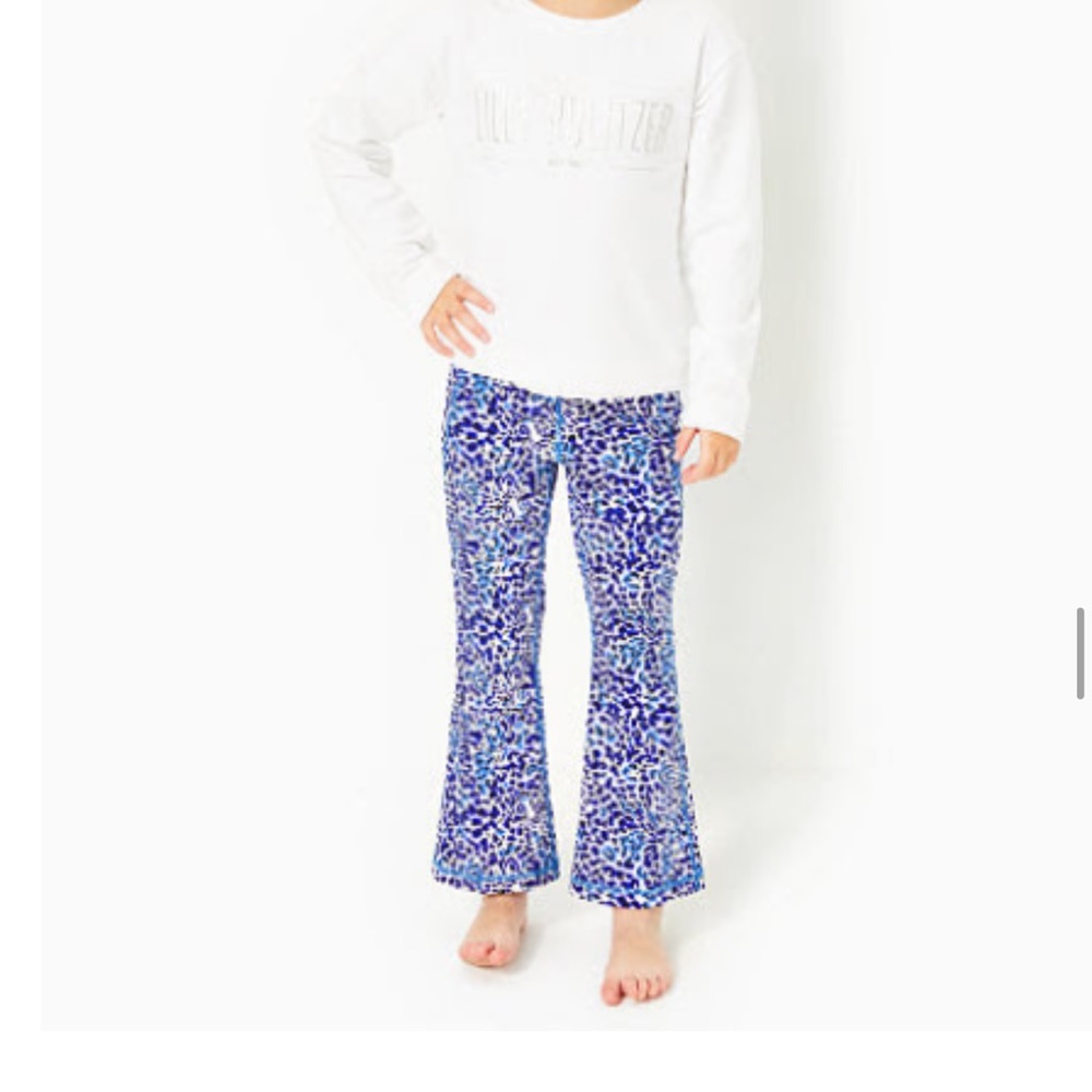 Lilly Pulitzer Blue and White Girls Leggings